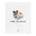 Kuscheldecke im Scandic Jack Russel Polygon-Design "Ella" Time to relax
